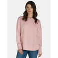 thumbnail image 2 of Time and Tru Women's Tunic Sweatshirt with High-Low Hem, Sizes XS -4X, 2 of 5