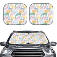 thumbnail image 2 of Haiem Zebra Colourful Car Windshield Sun Shade (2 Pieces) Foldable Windshield Sun Shade Car Accessories for Truck SUV Pickup-Large, 2 of 7