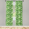 thumbnail image 3 of Ambesonne Abstract Curtains, Circular Rounded Eco, Pair of 28"x84", Hunter Green White, 3 of 5