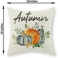 thumbnail image 6 of Fall Pillow Covers 18x18 Set of 2 Watercolor Pumpkin and Leaves Fall Decor Pillowcase Linen Autumn Thanksgiving Decorative Outdoor Throw Pillow Covers Farmhouse Cushion Case for Couch Home, 6 of 6