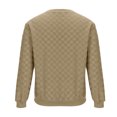 thumbnail image 5 of VSSSJ Men's Crewneck Sweatshirts Fashion Geometric Texture Long Sleeve Casual Relaxed Fit Solid Color Knit Pullover Sweatshirt Tops Beige XL, 5 of 6