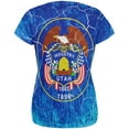 thumbnail image 2 of Utah Vintage Distressed State Flag All Over Womens T Shirt Multi MD, 2 of 2