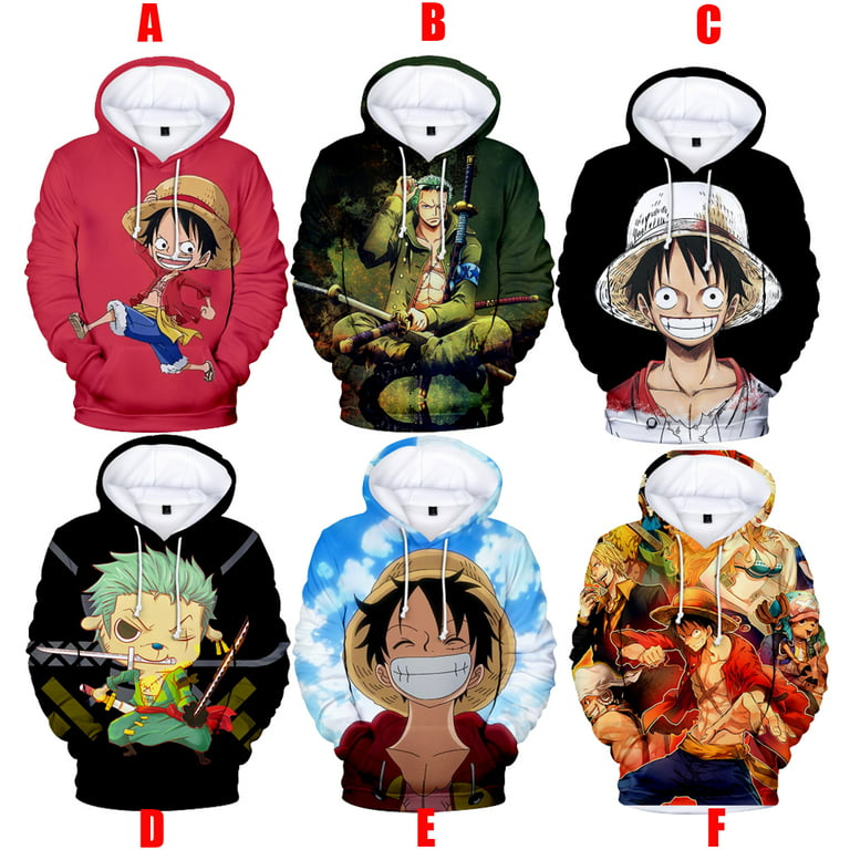 ONE PIECE Print Hoodies Men Women One Piece Anime Sweatshirts Hoodie  Pockets Streetwear Clothes 