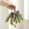 thumbnail image 3 of NIUBWJL Christmas Bells Pines Leaves Bow Door Hanging Wall Hanging Wind Chime Christmas Tree Pendant Decoration Hanging Decorations Scene Decoration, 3 of 5