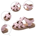 thumbnail image 5 of enyan Kid's Sandals Girls Summer Sandals Outdoor Beach Anti-Slip Rubber Soft Sole Newborn Toddler First Walker Shoes,Pink,Size 9, 5 of 7