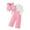 Pink, variant on Afdoent Toddler Baby Girl Clothes Boys Girls Vest Suits 3 Piece Outfit Tuxedo Set For Kids Formal Suit With Shirt And Pants Shirt Set Cute Kids Clothes 12-24 Months