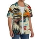 thumbnail image 2 of Fotbe Retro American Eagle Camisa Estampada de Manga Corta para Hombre, Casual de Verano, Estilo Playero, Sin Arrugas-X-Large, 2 of 5