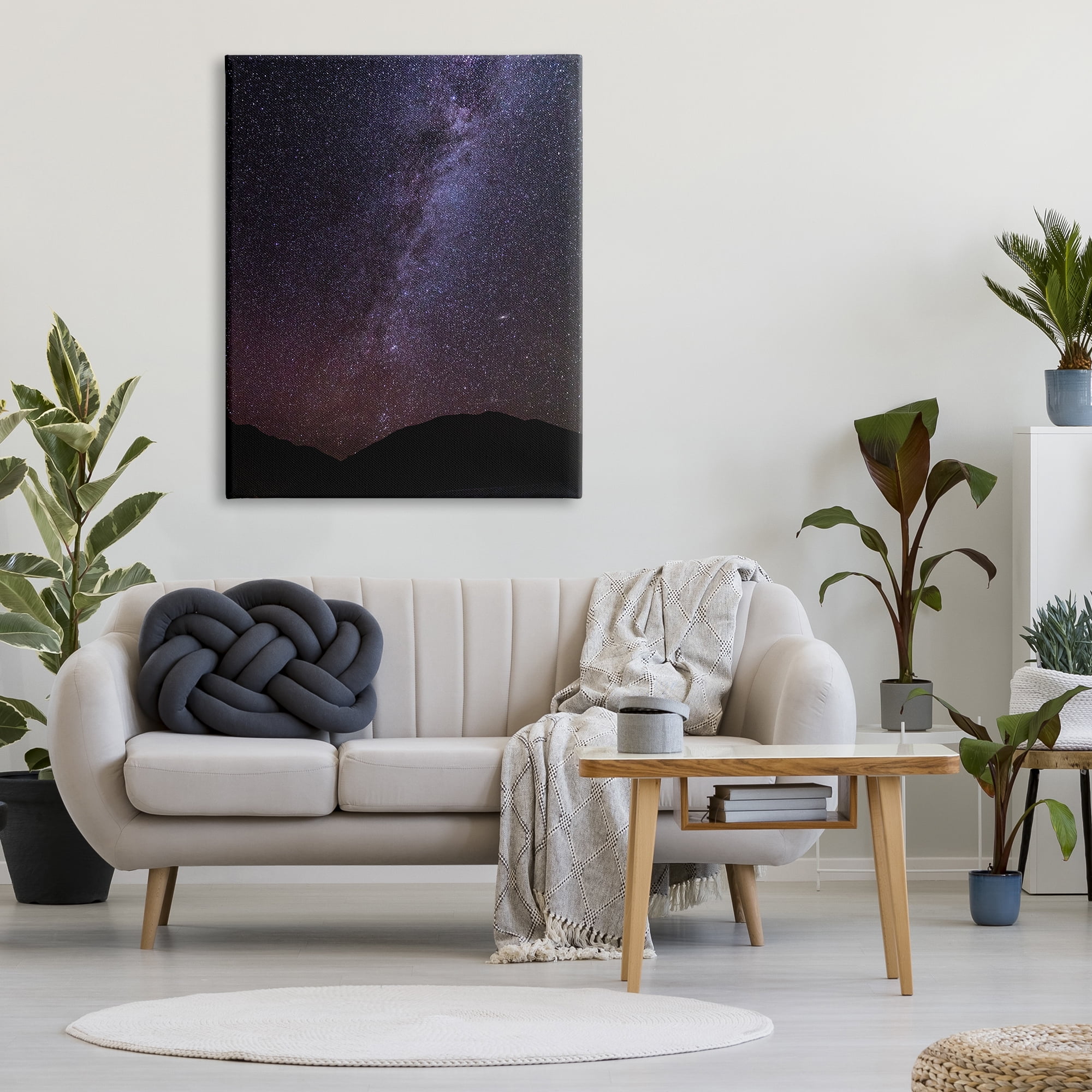 Stupell Industries Breathtaking Night Stars Milky Way Shining Over Mountains Photograph Gallery Wrapped Canvas Print Wall Art, Design by Steve Smith