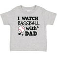 thumbnail image 3 of Inktastic I Watch Baseball with My Dad Boys or Girls Baby T-Shirt, 3 of 5