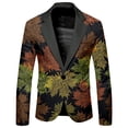 thumbnail image 5 of Canada Day Tuxedo Suits for Men 2 Piece Maple Leaf Printed Lapel V Neck One Button Blazer and Pant Matching Sets for Holiday Party Events, 5 of 6