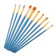 thumbnail image 4 of EeaseMX Juego de 10 pinceles de nailon para pintar, ideal para principiantes, profesionales y estudiantes (azul)., 4 of 8