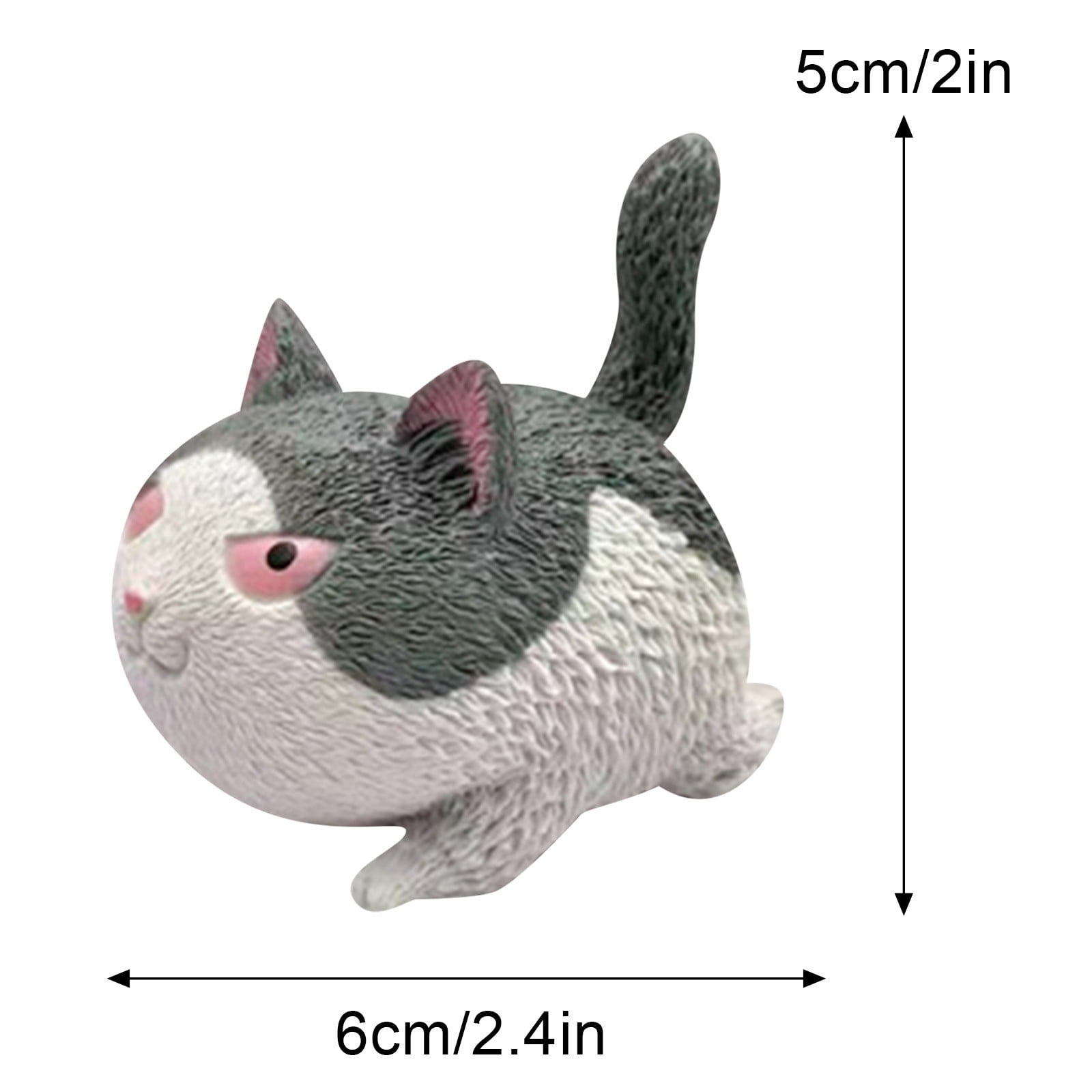 Vacemry Stress Relief SqueezingToy, Soft Hand Grip Ball for Anxiety Fidget Sensory Therapy, Angry Cat Squeeze for Office Desk Home Car Travel, Cute Novelty Decompression Gift for AdultsKids