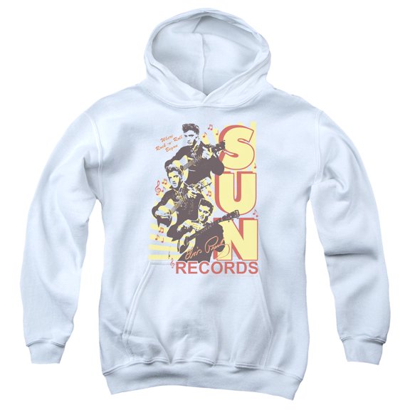 Sun Tri Elvis Youth Pullover Hoodie Sweatshirt White