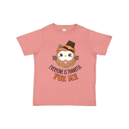 

Inktastic Everyone is Thankful for Me with Cute Thanksgiving Owl Gift Toddler Boy or Toddler Girl T-Shirt