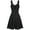 w93# Black219, variant on Women Dresser Solid Color Sleeveless Buckle Adjustable Strap Ruffled A-Line Gothic Lace-Up Bandage Camisole Fit Flare Mini Dress Fashionable Casual Party Beach Gowns,,XXL