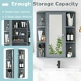 thumbnail image 4 of DORTALA Bathroom Medicine Cabinet, Single Door Wall Mounted Medicine Cabinet with Mirror and Shelves, Grey, 4 of 16