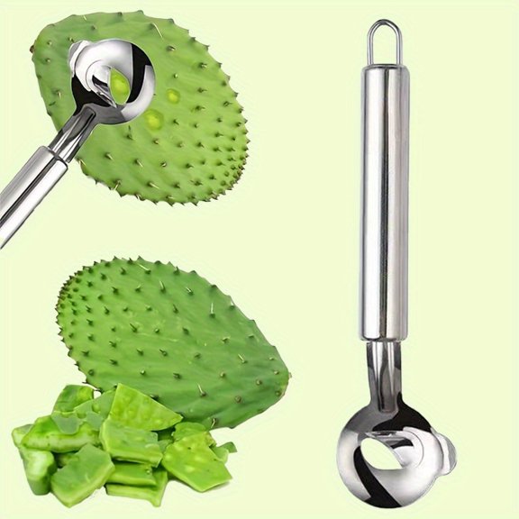 Stainless Steel Cactus Peeler and Noodle Cutter, Multifunctional Vegetable Peeler, Slicer, and Pasta Maker with Easy-Grip Handle, Durable Kitchen Tool for Home or Restaurant, 1pc