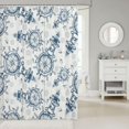 thumbnail image 2 of Compass Shower Curtains,Ocean Nautical Theme Bathroom Curtains for Kids Teens Boys Girls,Retro Style Waterproof Bath Curtains,with 12 Hooks Suits for Bathtub, 72" W x 72" L,Blue Vintage, 2 of 6