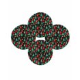thumbnail image 7 of 15 Inch Round Placemats Set of 4, Christmas Trees Non Slip Heat Insulation PP Table Mats, Black Xmas Tree Star Winter Holiday Washable Place Mats for Kitchen Dining Party Table Decor, 7 of 7