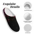 thumbnail image 5 of Daiia Colorful Sparkling Print Women’s Fuzzy Slippers Memory Foam Lightweight House Shoes Cozy Loafer Flannel House Shoes-42/43, 5 of 7
