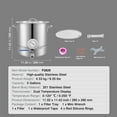 thumbnail image 3 of VEVOR Stainless Steel Home Brew Kettle Set 5 Gal Beer Stock Pot with Accessories, 3 of 9