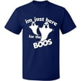 thumbnail image 2 of OXI T-Shirt - I'm Just Here For The Boos, Basic Casual T-Shirt for Men's and Women Fleece T-Shirt Short Sleeve - Navy Blue X-Large, 2 of 3