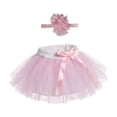thumbnail image 3 of Cute Porch Goose Summer Outfit Tutu Skirt Set with Matching Flower Headband Princess Costume Accessories for 19 to 23 Inch Porch Goose Statue Garden Decor, 3 of 7