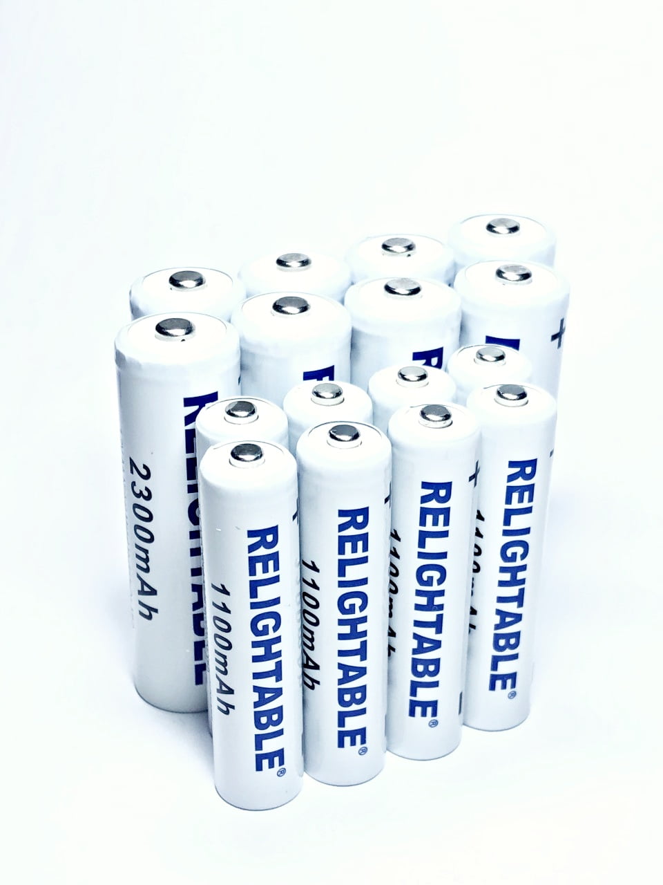 RELIGHTABLE Rechargeable 8 AA + 8 AAA Batteries Ready2Charge Ni-MH Battery
