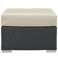 thumbnail image 2 of Modway Sojourn Aluminum and Rattan Patio Ottoman in Canvas/Antique Beige, 2 of 3