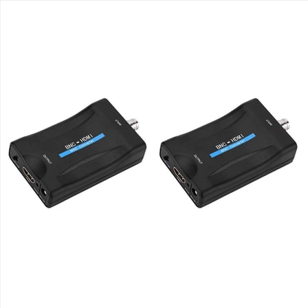 2X BNC to Converter Adapter Female CVBS BNC Coax 1080P Output HDCP Hook Security Camera DVRs Surveillance,2 * Adapter 2 * USB line,black