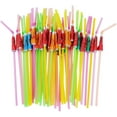 thumbnail image 1 of 100 sombrillas pajitas para beber, Hawaiian Beach Cocktail Luau suministros de decoración para fiestas Vhermosa WMZL-1551, 1 of 4