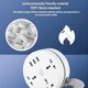 thumbnail image 2 of Civiliank Universal Power Strip, 3 Outlets 3 USB Ports, Extension Cord for Office,Travel,Home(5.9ft), 2 of 5