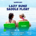 thumbnail image 2 of TRC Recreation Lazy Bunz Foam Water Saddle Pool Lounger Float, Fierce Green, 2 of 9