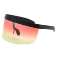 thumbnail image 2 of Gafas de terre de visera de gran tamaño con protección UV400 reflejada para hombres y mujeres, para Rojo amarillo Yinane Gafas de sol con visera espejada, 2 of 8