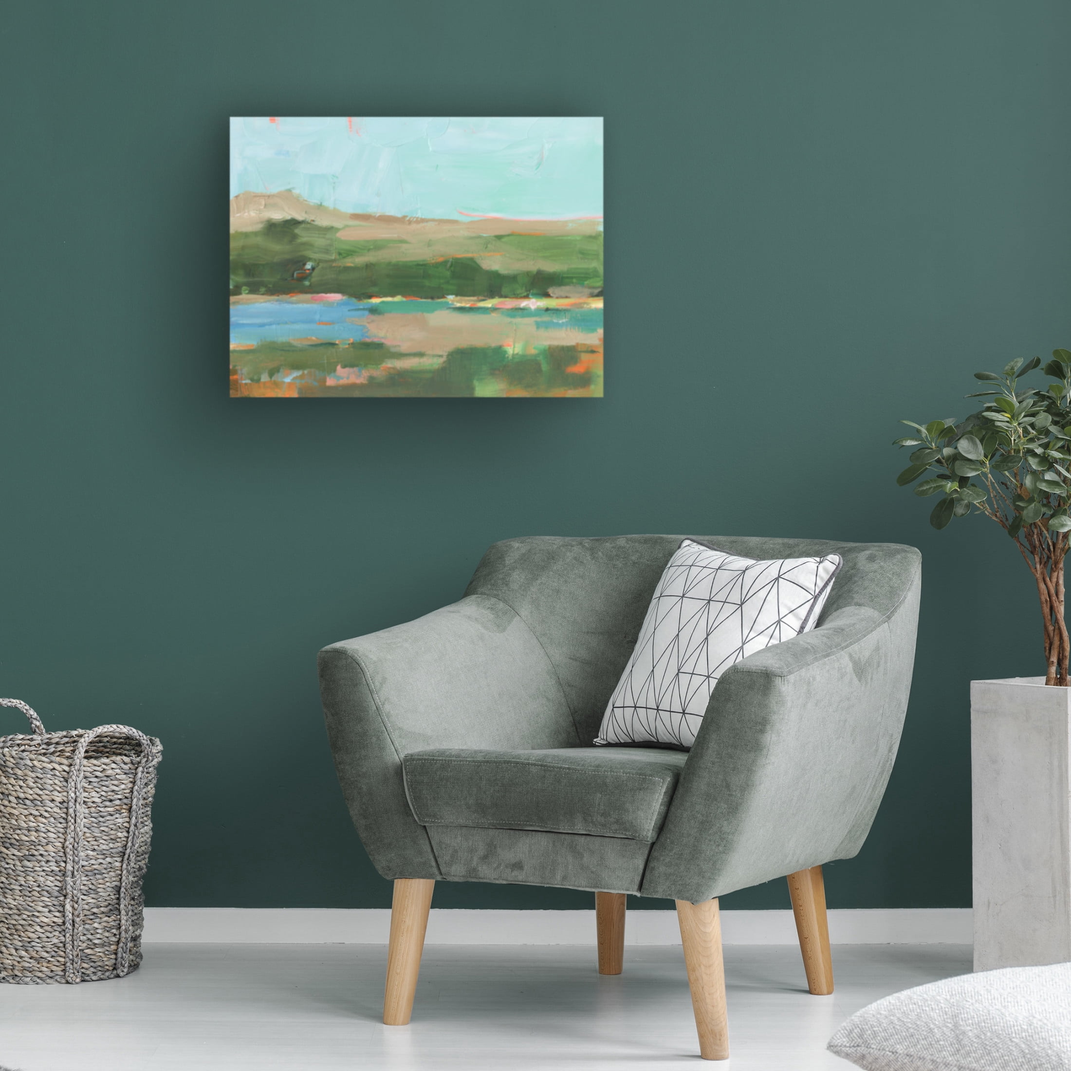Canvas Wall Art - Ethan Harper 'Spring River Crossing I' Wall Art for Living Room, Bedroom, or Office Décor by Trademark Fine Art - 32 x 24 Inches