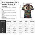 thumbnail image 4 of Bixox Men's Boho Owl Printed Short Sleeve Skinny Athletic T-Shirt, 4 of 6