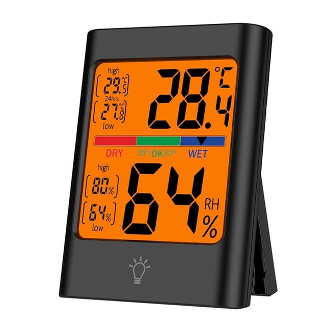Thermomètre Numérique Intérieur à Commande Tactile et Hygromètre avec Fonction Aimant