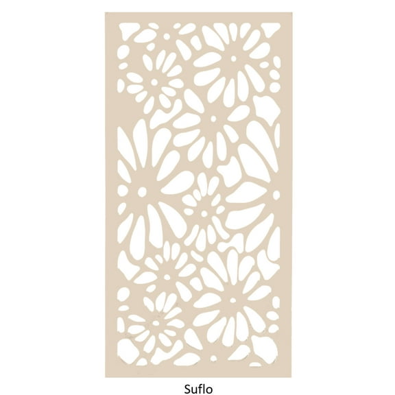 VIMA Suflo Decorative Wall Panel - PVC Board with Private Screen Fence Design, 48"L x 24"W x 3/8" Thick, White Color - Lightweight, Durable, Easy to Install for Home Renovation Sold as set of 1