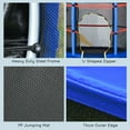 thumbnail image 4 of Outsunny Φ5FT Kids Trampoline with Enclosure Net, Springless, Safety Pad and Steel Frame for Indoor, Toddler Round Bouncer for Age 3 to 6 Years Blue, 4 of 9