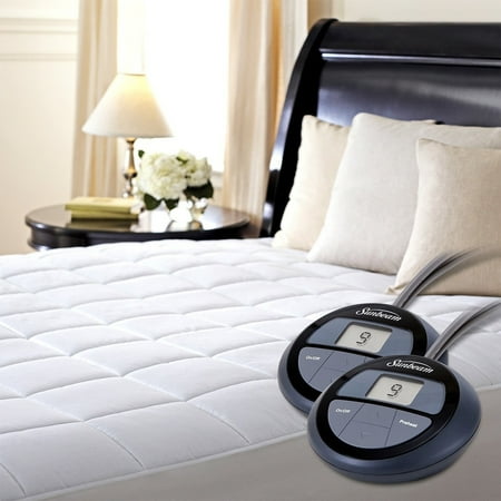 Quilted Heated Mattress Pad - Sunbeam ComfortTec Quilted Heated Electric Mattress Pad King Size
