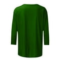 thumbnail image 4 of Oalirro 3/4 Sleeve Crew Neck T-Shirt for Women - Relaxed Fit - Base Layering Top, 4 of 5