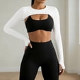 thumbnail image 4 of QSAWXQZ Women's UV Protection Bolero Shrug Cooling Arm Sleeves Cropped Athletic Cover Up with Thumb Hole Breathable Stretchy for Running Tennis Sports Free Size, 4 of 8