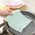 thumbnail image 5 of 12-Pack Non-Oil Microfiber Cleaning Cloths 6X11 In, Dual-Sided Diamond Texture Towels for Dishes Windows Mirrors, Lint-Free Streak-Free Polish Rags, Reusable Washable Kitchen Car Wash Set, 12 Towels, 5 of 9