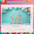 thumbnail image 2 of Glittery Sweet 16 Banner Pink 16th Birthday Backdrop Gold Crystal Sweet Sixteen Display for Sweet 16 Party Teenage Birthday Girls Celebration, 2 of 9