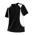 thumbnail image 5 of KKBOTIVE Mens T Shirts Casual Crew Neck Solid Color Sports Tee Stretch Cozy Top for Adult's Daily Summer Work Wear Z01 Black M, 5 of 6