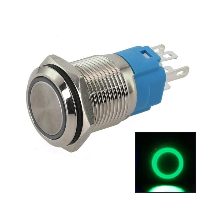 Interrupteur à Bouton-Poussoir Instantané en Acier Inoxydable IP66 Étanche 16mm 3-6V