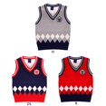 thumbnail image 4 of Boys Sweater Vest Casual V Neck Sleeveless Pullover Knit School Waistcoat Uniform Casual Outfits 1-8Y, 4 of 4