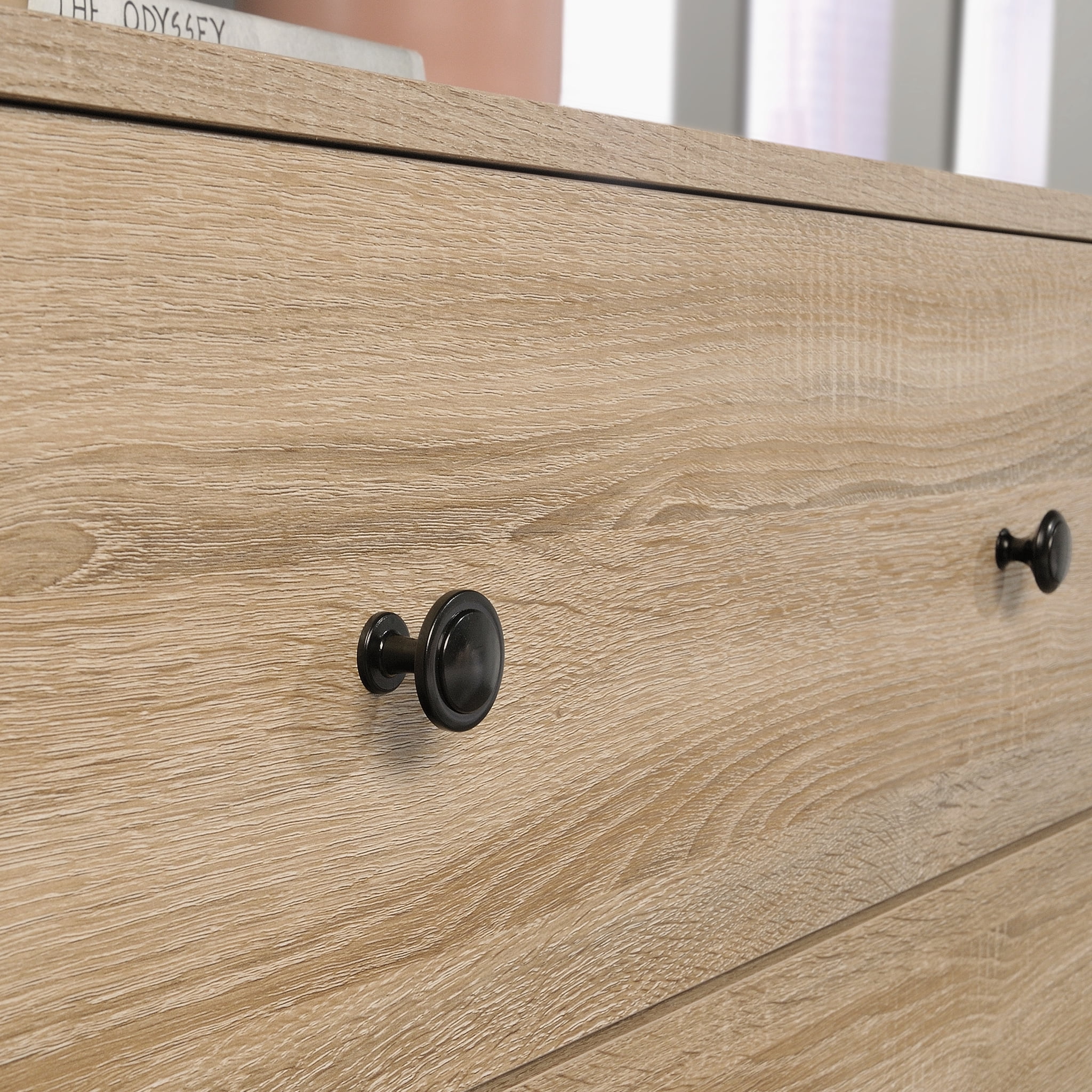 Aukfa Compact 4-Drawer Dresser, Space-Saving Storage Chest Modern Wood Cabinet for Small Bedroom & Living Room,Brown