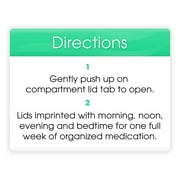 Equate 4-A-Day Pill Planner, 1 Week, 8.5