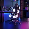 thumbnail image 2 of Costway Massage Gaming Chair Recliner Gamer Racing Chair w/ Lumbar Support & Footrest, 2 of 10